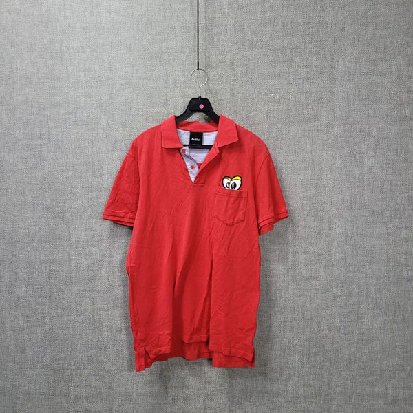 [BUNJANG] Red Collared T-Shirt / ㄹ127 레드 카라티 95