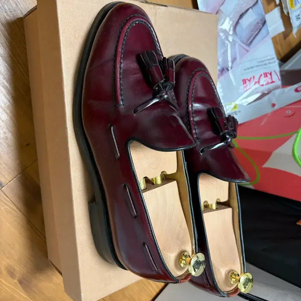[BUNJANG] Berwick Tassel Loafers UK 7.5 Burgundy / 버윅 태슬로퍼 uk7.5