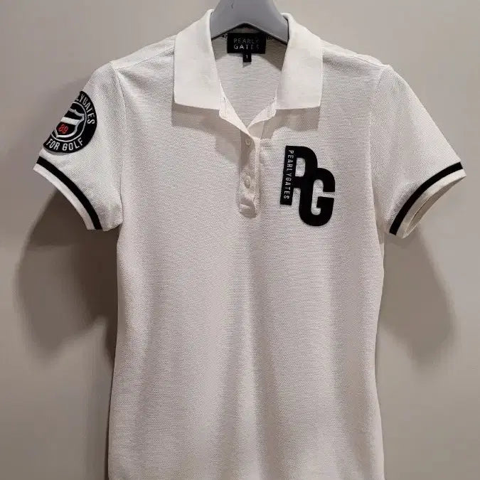 [BUNJANG] Pearly Gates Women's Short Sleeve Polo Shirt White / Pearly Gates 골프웨어 반팔 카라티 화이트