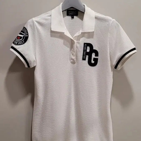 [BUNJANG] Pearly Gates Women's Short Sleeve Polo Shirt White / Pearly Gates 골프웨어 반팔 카라티 화이트