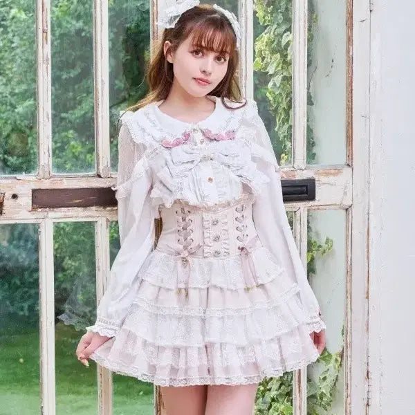 [BUNJANG] LIZLISA Tiered Frill Skirt Pink (Sealed) / 미개봉 새상품)리즈리사 티어드 프릴 스커트 핑크