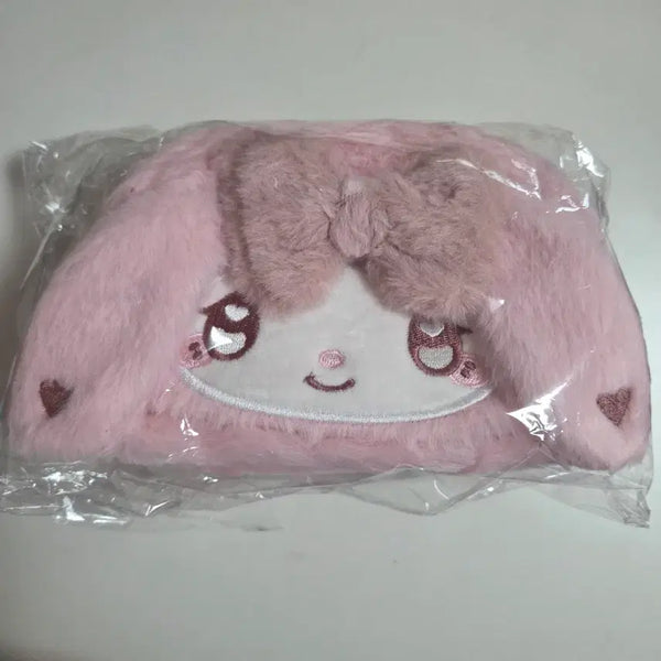[BUNJANG] My Melody Fur Pouch Pencil Case / 마이멜로디 퍼 털 파우치 필통