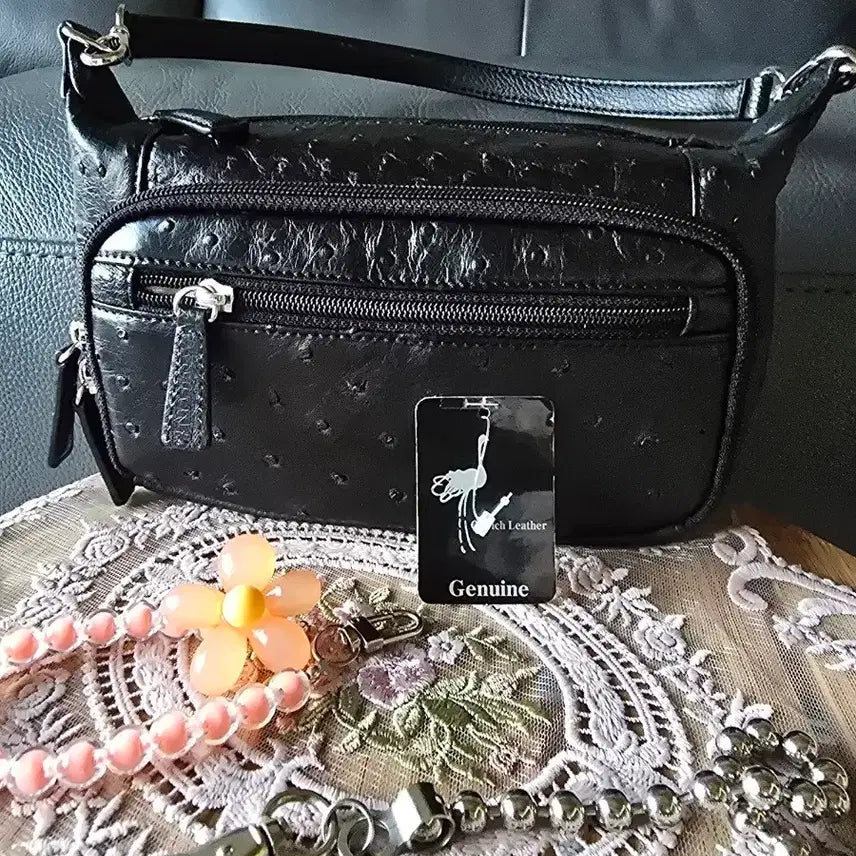 [BUNJANG] Ostrich Leather Tote Bag / 천연 오스트리치 타조백