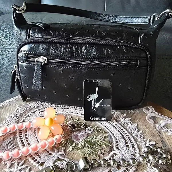 [BUNJANG] Ostrich Leather Tote Bag / 천연 오스트리치 타조백