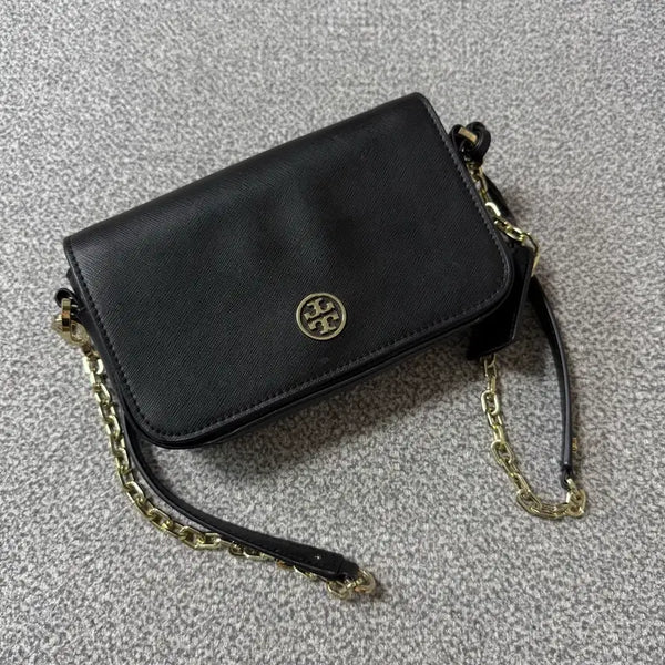 [BUNJANG] Tory Burch Robinson Chain Crossbody Bag Black / Tory Burch 토리버치 로빈슨 체인 크로스백