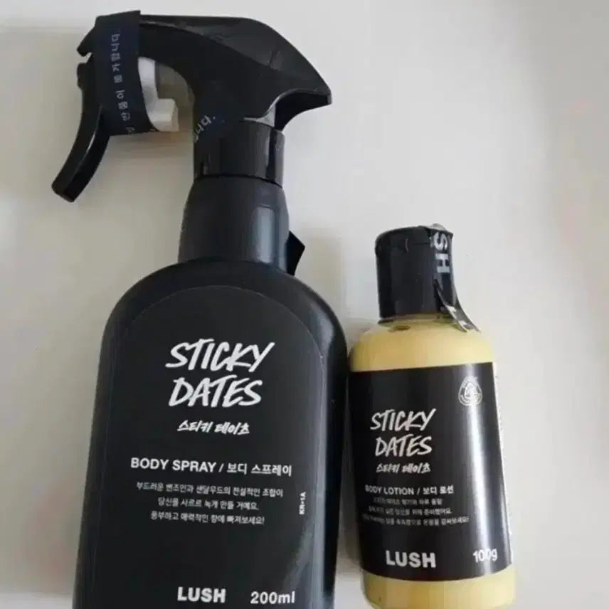 [BUNJANG] Lush Sticky Dates Body Spray & Body Lotion Bundle / 일괄) 러쉬 러시 스티키 데이츠 보디 스프레이 바디 로션