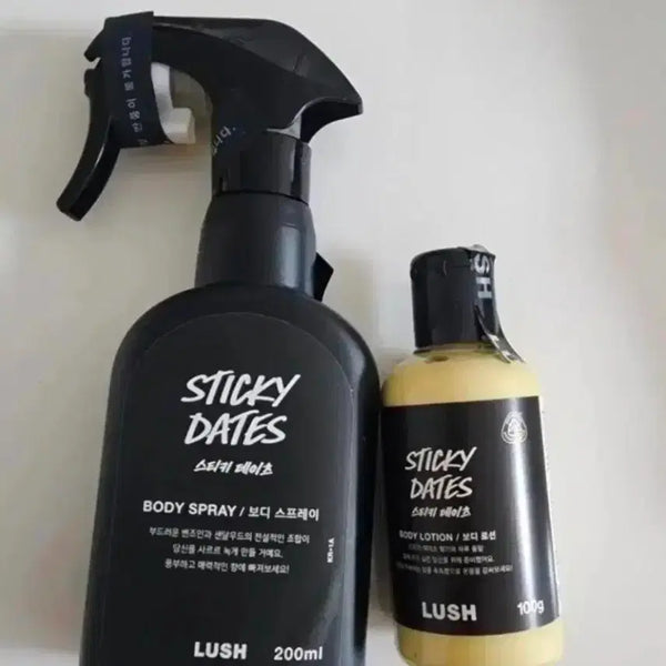 [BUNJANG] Lush Sticky Dates Body Spray & Body Lotion Bundle / 일괄) 러쉬 러시 스티키 데이츠 보디 스프레이 바디 로션