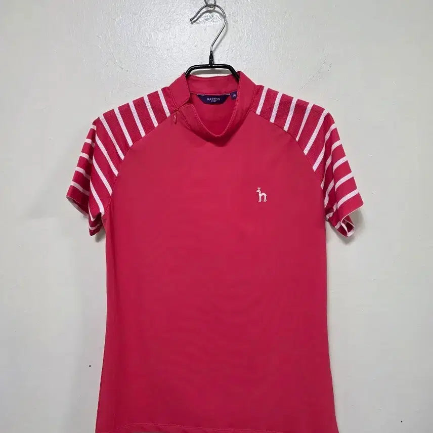 [BUNJANG] Hazzys Golf Wear Women's Short Sleeve T-Shirt Pink / 헤지스 골프웨어 여성 반팔 티셔츠 핑크.260702