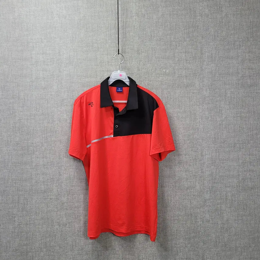 [BUNJANG] Red Collar T-shirt Size 100 / ㄹ133 레드 카라티 100