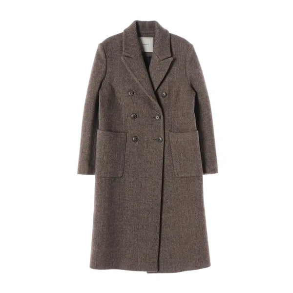 [BUNJANG] Neil By Moon Padded Double Long Coat / 닐바이피 헤링본 울 블렌드 패디드 더블 롱 코트