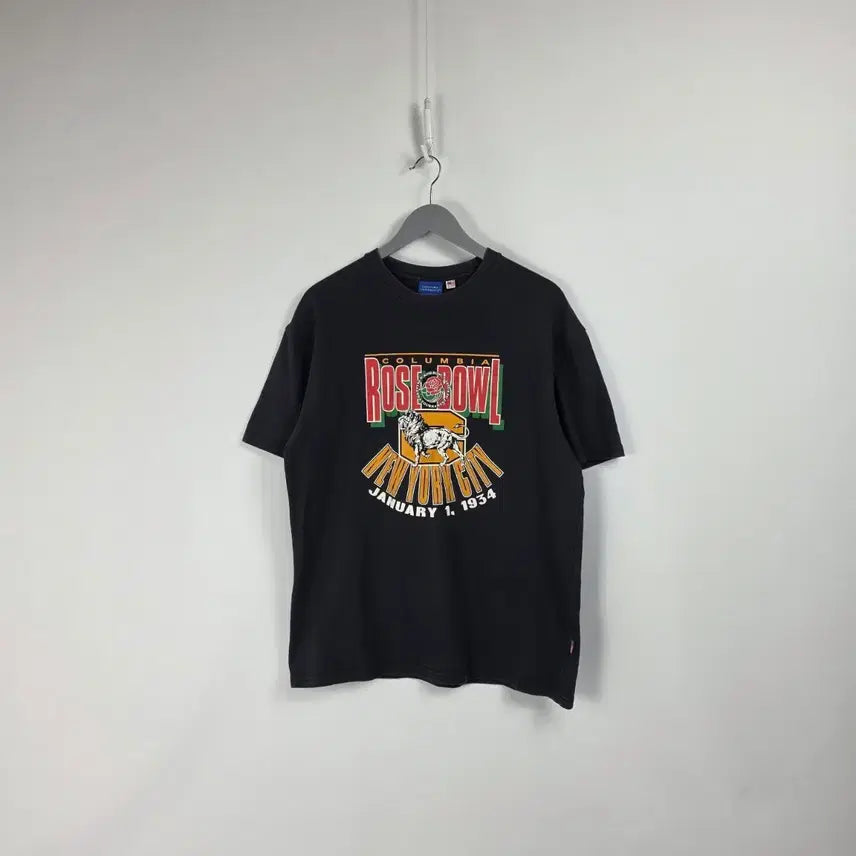 [BUNJANG] Columbia University Black Printing Short Sleeve T-Shirt Men's 100 / 콜롬비아 유니버시티 블랙 프린팅 반팔 티셔츠 남 100, 20260706