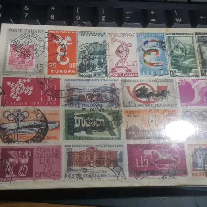 [BUNJANG] 1950-60s Italian Used Stamps Collection (19 pcs) / 1950-60 이탈리아 우표 모음