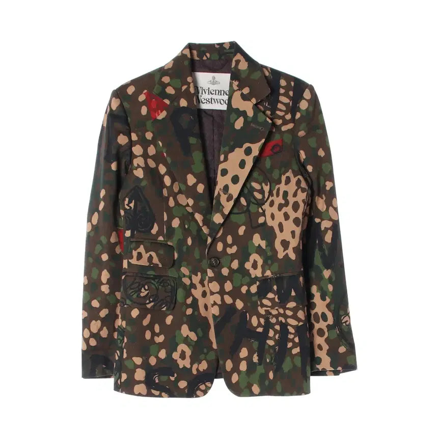[BUNJANG] Vivienne Westwood Unisex Camouflage Blazer Jacket / 비비안웨스트우드 유니섹스 카모플라주 블레이저 재킷