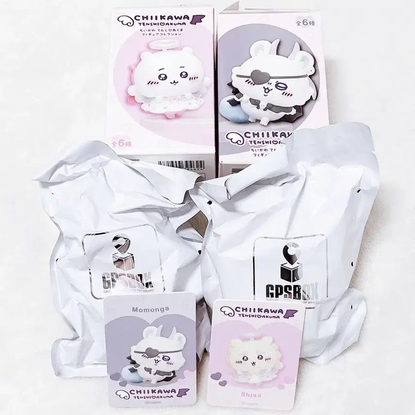 [BUNJANG] Chiikawa Angel & Demon Collection Mongga & Shisa Figure Set / 치이카와 천사 악마 컬렉션 피규어 모몽가 시사 세트