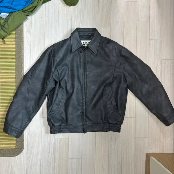 [BUNJANG] Public Figure Vegan Leather Jacket / Public figure 레더자켓
