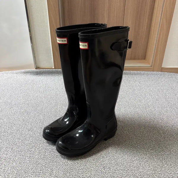[BUNJANG] Hunter Original Tall Gloss Rain Boots Black 230 / [정가 14만원] HUNTER 헌터 오리지널 톨 글로스 레인부츠 230