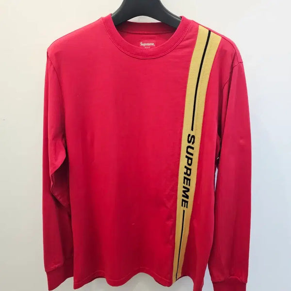 [BUNJANG] Supreme Logo Long Sleeve T-Shirt Red / 슈프림 긴팔티 레드