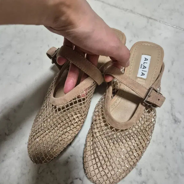 [BUNJANG] Alaïa Beige Suede Women's Sandals / 알라이아(정품)새상품