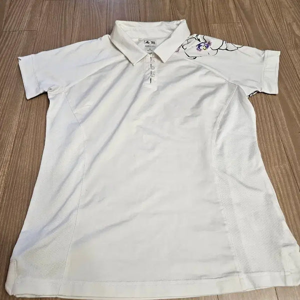[BUNJANG] Adidas Golf Women's Polo Shirt White Floral Print XL / 아디다스 골프 여성 카라티 XL