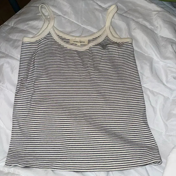 [BUNJANG] Nothing Written Striped Tank Top / 낫띵리튼 스트라이프 나시
