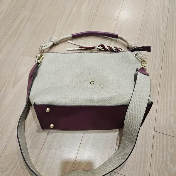 [BUNJANG] TALLI Tote Bag Beige/Burgundy / (새상품) TALLI 토트백 베이지/버건디