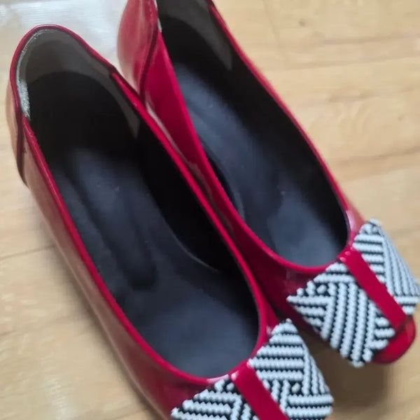 [BUNJANG] Women's Red Loafers Size 235 / 로퍼235 여성용 레드 새상품