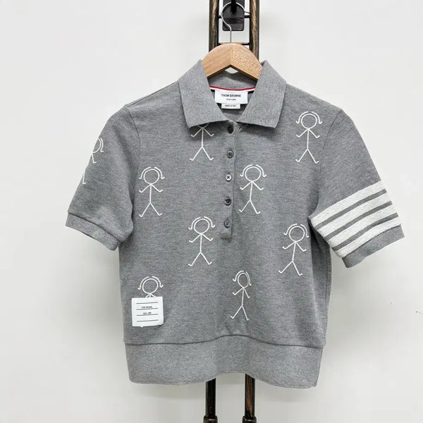 [BUNJANG] Thom Browne Side Stripe Grosgrain Armband Polo Shirt Grey Size 40 / [40]톰브라운 사선완장 톰 pk 카라티