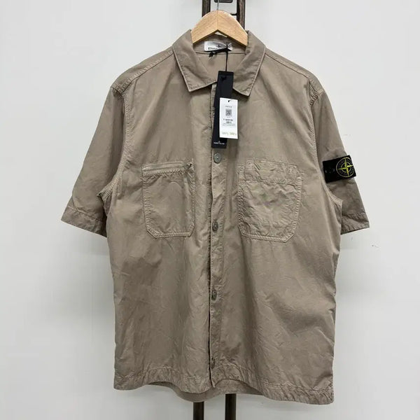 [BUNJANG] Stone Island Pocket Short Sleeve Shirt M Beige / [M]스톤아일랜드 포켓 반팔 셔츠
