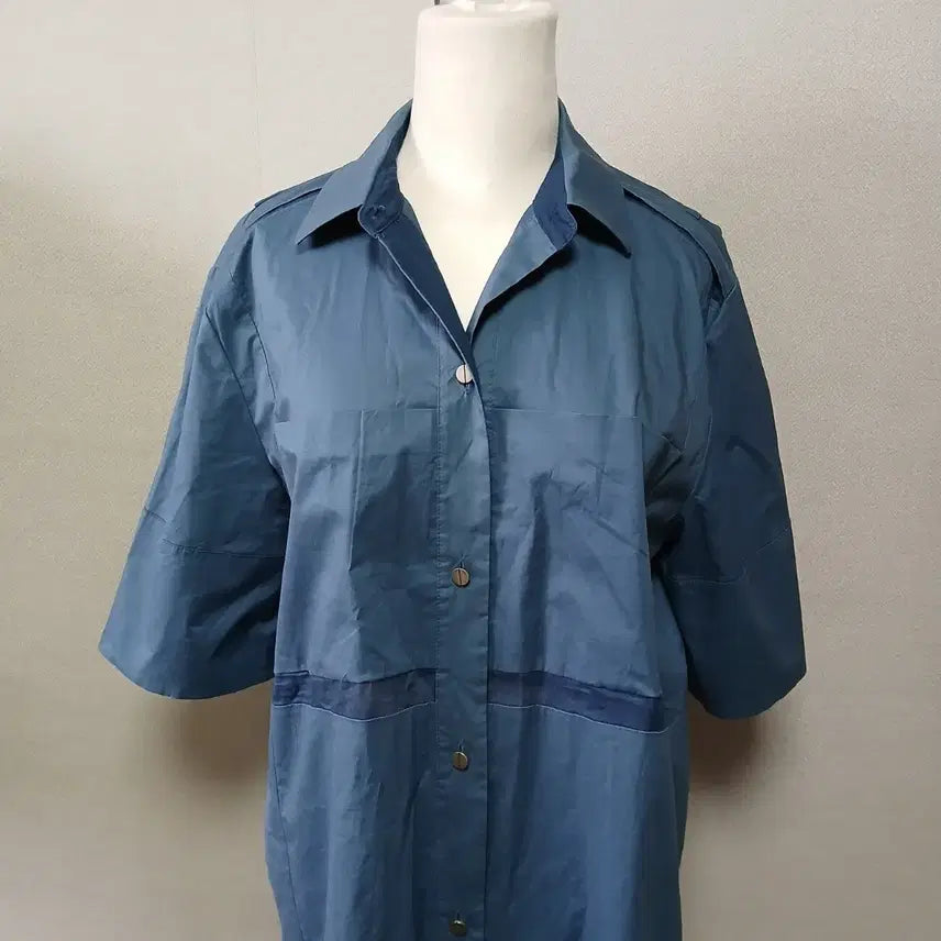 [BUNJANG] LIST Navy Shirt Dress / 리스트 셔츠 원피스 새옷수준