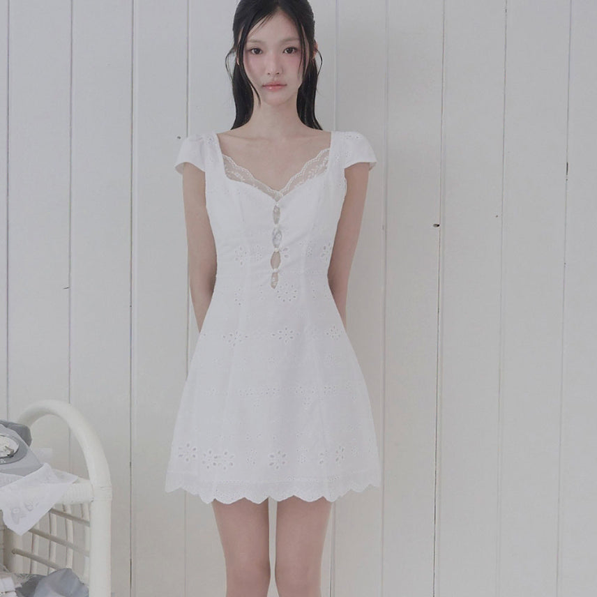 [BUNJANG] MOABEL Layered Dress Duo White / 모아벨(MOABEL)의 레이어드 드레스 듀오 화이트