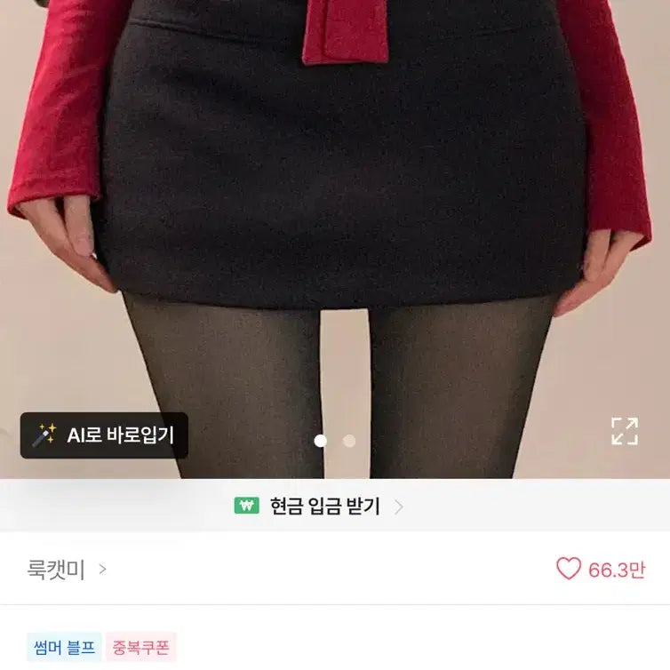 [BUNJANG] Low-Rise Skirt Pants / 로우라이즈 치마바지 새상품