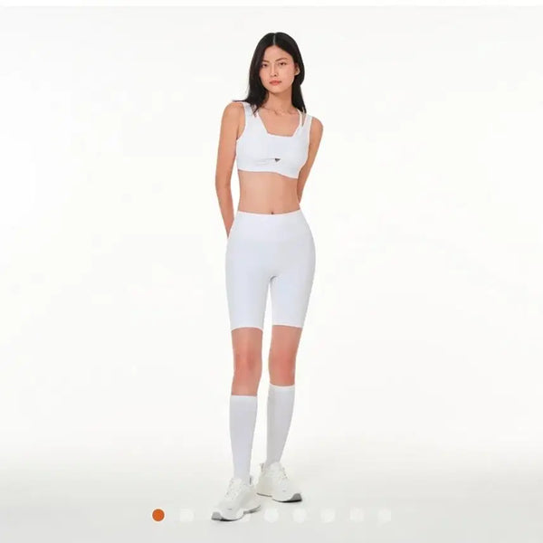 [BUNJANG] Andar Air Layered 4.5 Leggings Ivory/White (2 Types) / 안다르 에어리브디 4.5 레깅스 아이보리/화이트 2종