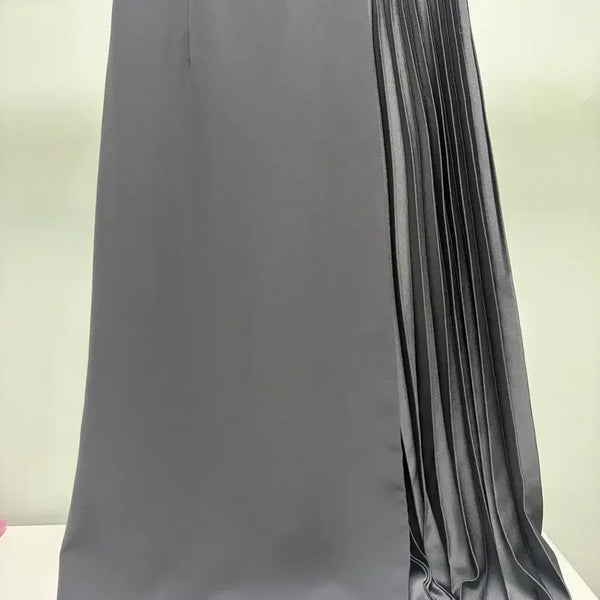 [BUNJANG] Vera Wang Grey Pleated Polyester Skirt Size 55 / 베라왕 스커트 55사이즈