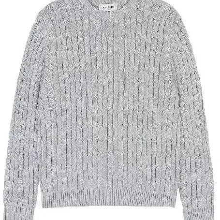 [BUNJANG] EDITION Cable Knit Melange Grey Sweater / 에디션 케이블 니트 멜란지 그레이 110