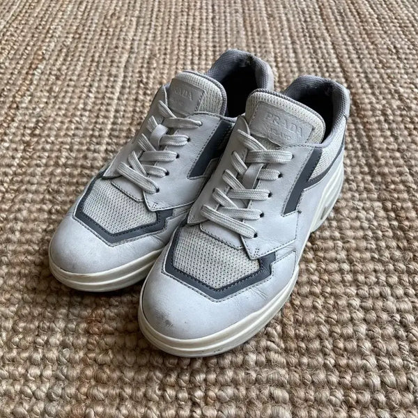 [BUNJANG] Prada Polarius White Sneakers Size 255 / [255] 프라다 폴라리우스 화이트