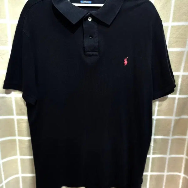 [BUNJANG] Polo Ralph Lauren Black Cotton Polo Shirt / 폴로 랄프로렌 블랙카라티