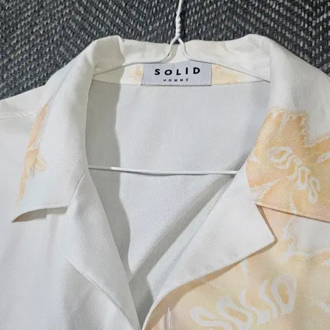 [BUNJANG] Solid Homme Hawaiian Short-Sleeve Shirt White / 솔리드옴므 하와이안 반팔셔츠 48
