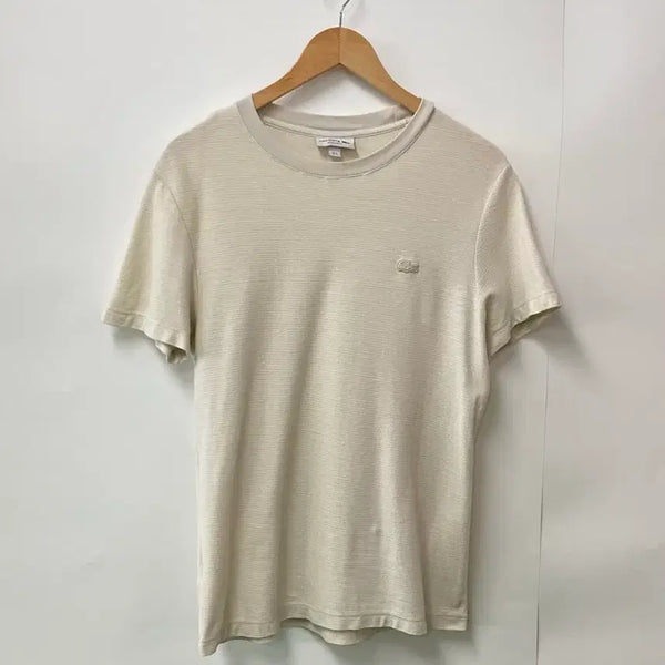 [BUNJANG] Lacoste Embroidered Short Sleeve T-Shirt Beige M / 4.라코스테 엠보로도 반팔티 베이지M