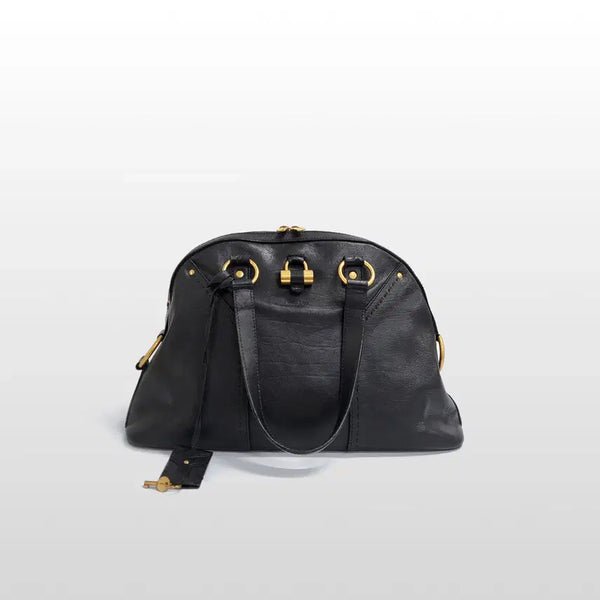 [BUNJANG] Saint Laurent Muse Medium Leather Shoulder Bag Black / 생로랑 블랙 156464 뮤즈 가죽 미디움 숄더백
