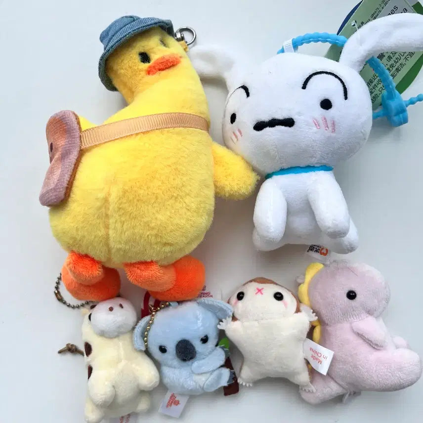[BUNJANG] Waddling Duck Whitey Keychain - Jang Arcade Plush / 갸우뚱 오리 흰둥이 키링 짱오락실 인형