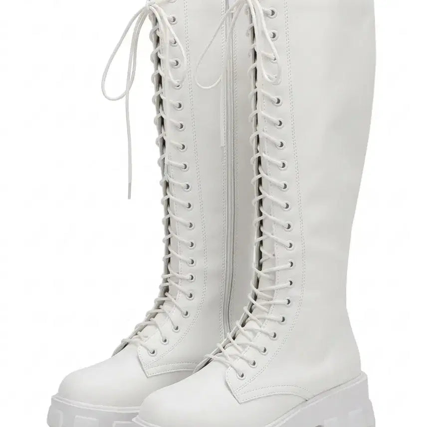 [BUNJANG] White Walker Boots / 시착 2회, 반택포) 화이트 워커 부츠