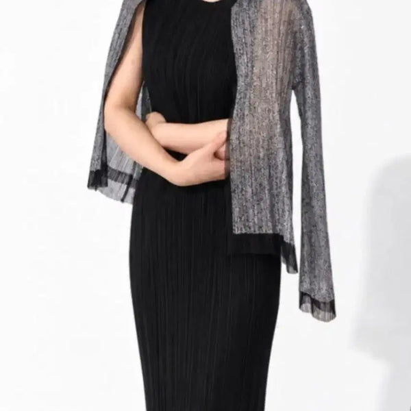 [BUNJANG] Pleated Sleeveless Long Dress / *새상품* 플리츠민소매 주름 롱원피스
