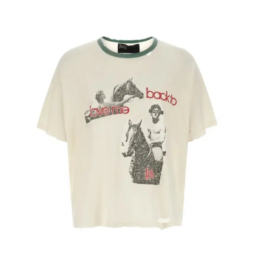 [BUNJANG] Pally Hollywood Back To Life Ringer T-Shirt - Size L / [L] 팔리 할리우드 BACK TO LIFE 링거 티셔츠