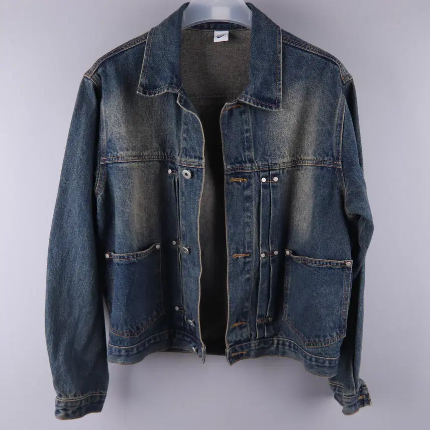 [BUNJANG] Partimento Rivet Install Denim Trucker Jacket Fade Dim Blue (S) / 파르티멘토 리벳 인스톨 데님 트러커 자켓 페이드 딤 블루 (S)
