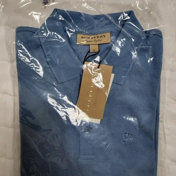 [BUNJANG] Burberry Polo Short Sleeve T-Shirt Blue Medium / [M] 버버리 폴로 반팔 티셔츠 블루 새상품