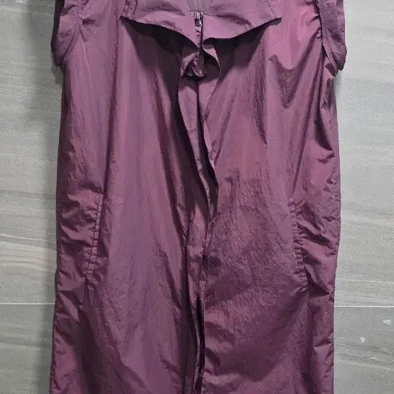 [BUNJANG] KUHO Sleeveless Front Zipper Dress Burgundy / KUHO 구호 ,  앞지퍼 슬리브리스 원피스
