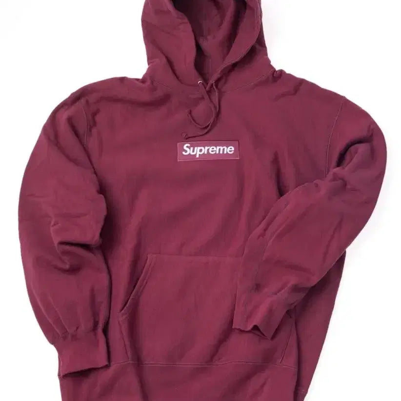 [BUNJANG] Supreme Box Logo Hoodie Burgundy / 슈프림 박스로고 후드티 버건디