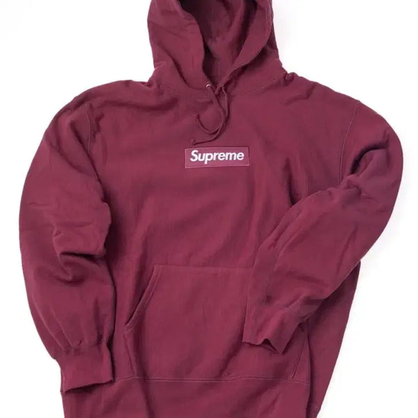 [BUNJANG] Supreme Box Logo Hoodie Burgundy / 슈프림 박스로고 후드티 버건디