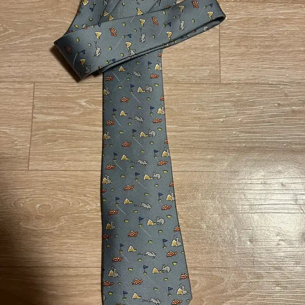 [BUNJANG] Hermès Necktie Sky Blue Pattern / 에르메스 넥타이