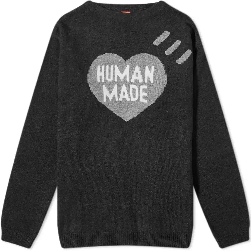 [BUNJANG] Human Made Heart Logo Knit / 휴먼메이드 하트 로고 니트